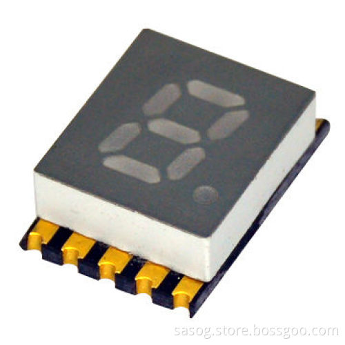 0.2-inch Single SMD LED Digit Display, Yellow Green Color, 570nm, Common Cathode
